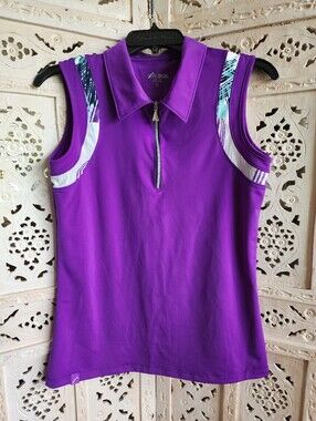 Swingdish Pearl Purple Sleeveless Golf Polo- Size Medium